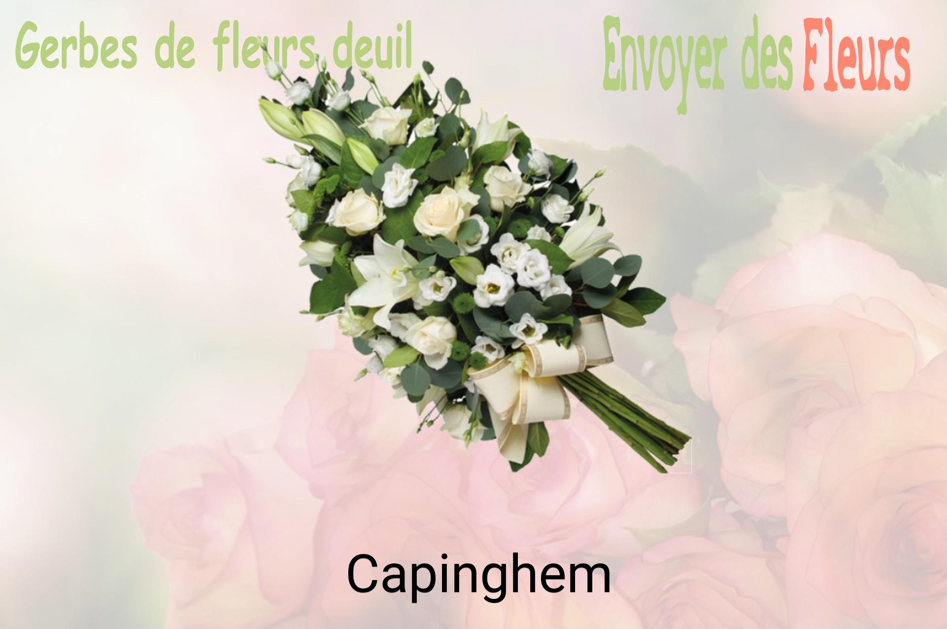 Gerbe de fleurs de deuil livrée à Capinghem
